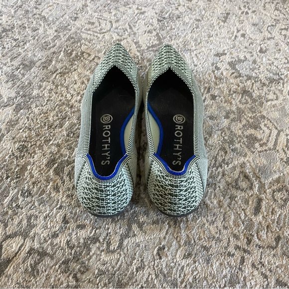 Rothy's Rare Python The Point Retired Flats Back White W7 Size 7 - Picture 2 of 6